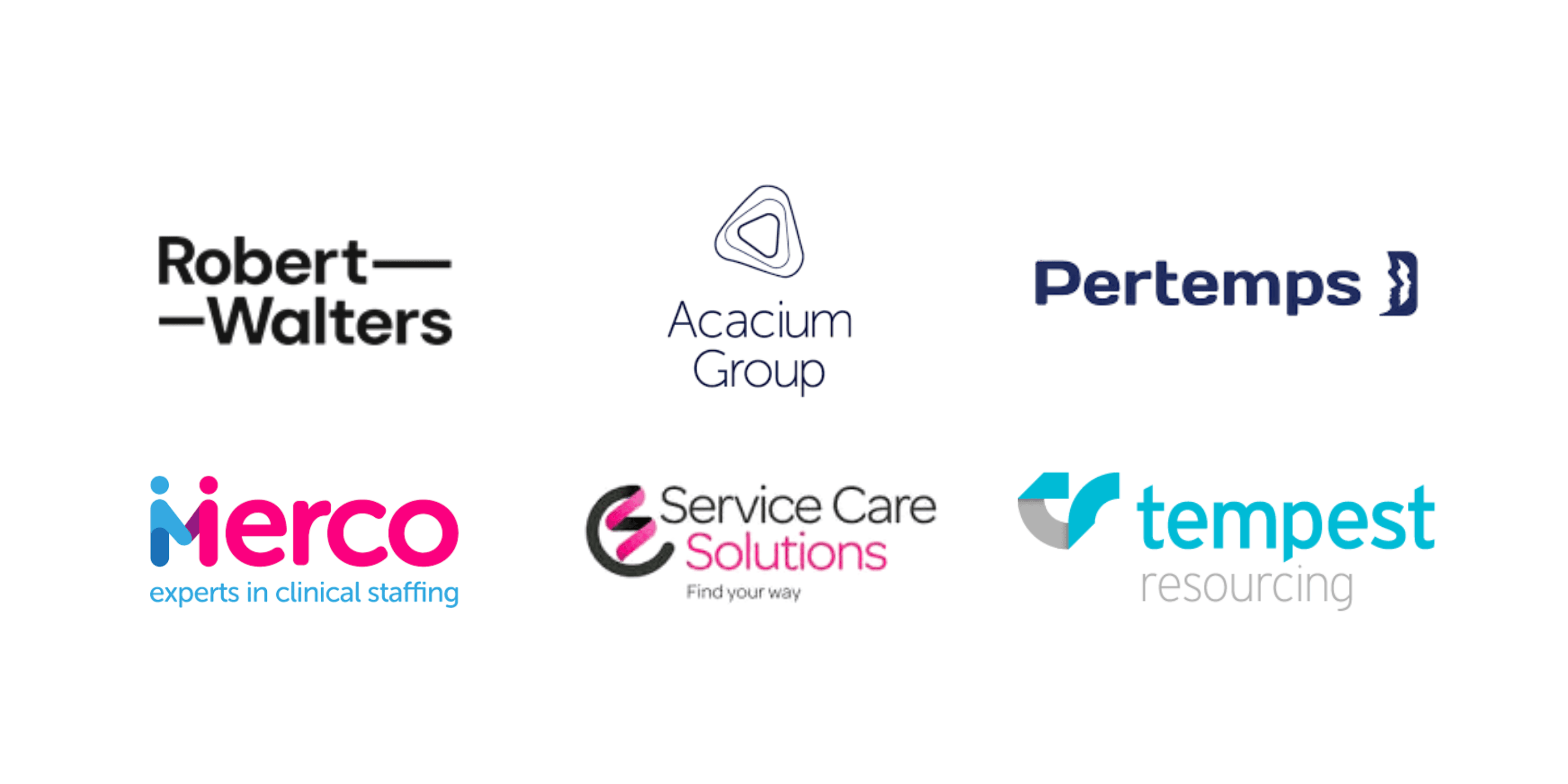 Logos of various recruitment agencies using SafeRec